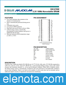 Maxim DS1270W datasheet