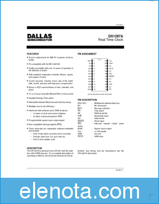 Dallas Semiconductor DS1287A datasheet