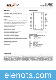 ArtsChip DS12C887 datasheet
