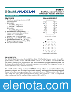 Maxim DS1848 datasheet