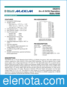 Maxim DS2016 datasheet