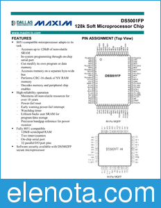 Maxim DS5001FP datasheet