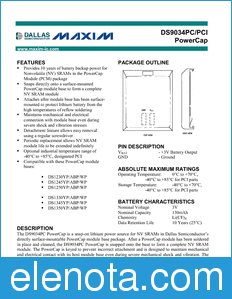 Maxim DS9034PC datasheet