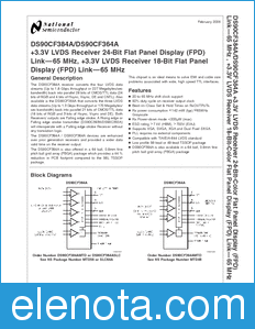 National Semiconductor DS90CF384A datasheet