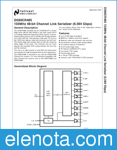National Semiconductor DS90CR485 datasheet