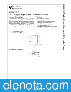 National Semiconductor DS90LV017 datasheet
