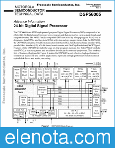 Freescale DSP56005DS datasheet