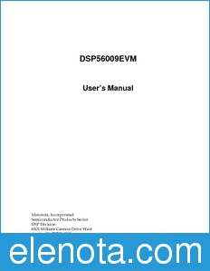 Freescale DSP56009EVMUM datasheet