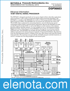 Freescale DSP56603DS datasheet
