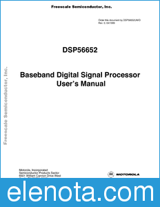 Freescale DSP56652 datasheet