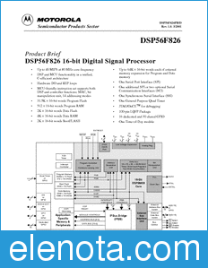 Motorola DSP56F826PB datasheet