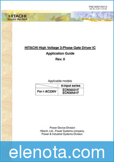 Hitachi ECN30531F datasheet