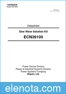 Hitachi ECN39100SP datasheet