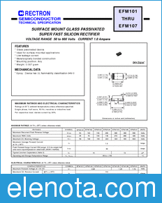 Rectron EFM106-W datasheet