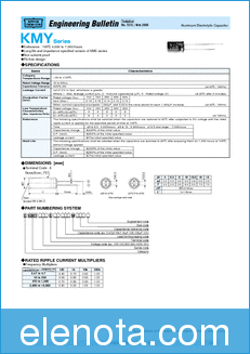 United Chemi-Con EKMY100ESS101MEB5D datasheet
