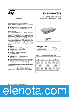 STMicroelectronics EMIF04-10006F2 datasheet