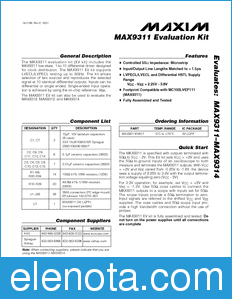 Maxim Evaluation datasheet