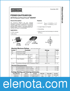 Fairchild FDD6512A datasheet