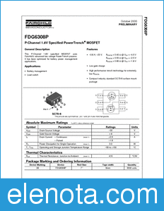 Fairchild FDG6308P datasheet