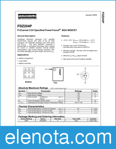 Fairchild FDZ204P datasheet