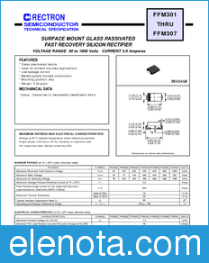 Rectron FFM305-W datasheet