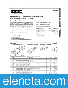 Fairchild FGB30N6S2 datasheet