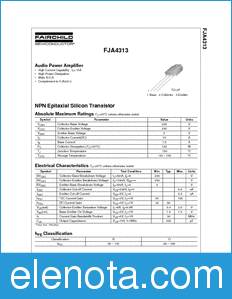 Fairchild FJA4313 datasheet