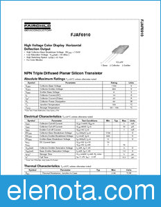 Fairchild FJAF6910 datasheet