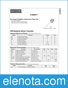 Fairchild FJN5471 datasheet