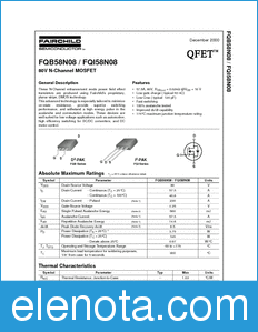 Fairchild FQB58N08 datasheet