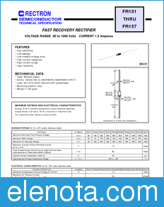 Rectron FR152-T datasheet