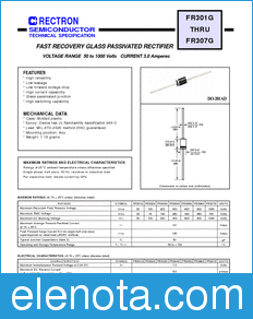 Rectron FR305G-B datasheet
