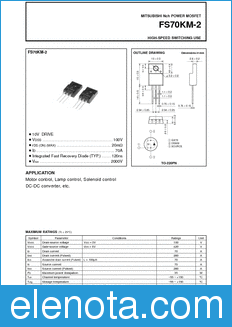 Mitsubishi FS70KM-2 datasheet