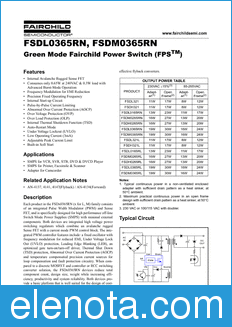 Fairchild FSDL0365RN datasheet