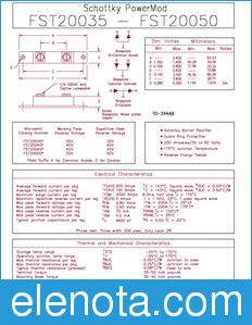 Microsemi FST20050 datasheet