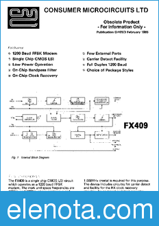 CML FX409 datasheet