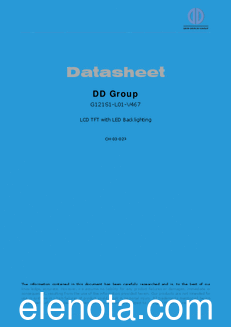 DD Group G121S1-L01-V467 datasheet