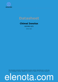CHIMEI Innolux G154I1-LE1 datasheet