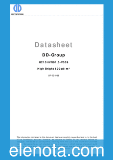 DD-Group G215HVN01.0-V559 datasheet