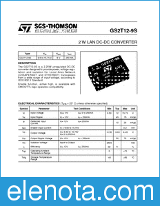 STMicroelectronics GS2T12-9S datasheet