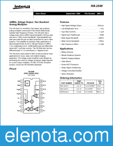 Intersil HA1-2546-5 datasheet