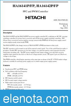 Hitachi HA16141FP datasheet
