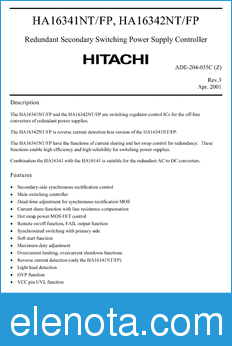Hitachi HA16341FP datasheet