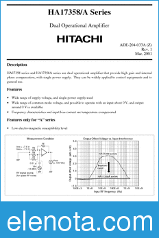 Hitachi HA17358APS datasheet