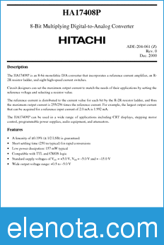 Hitachi HA17408P datasheet