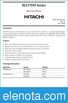 Hitachi HA17555FP datasheet