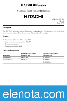 Hitachi HA178L08 datasheet