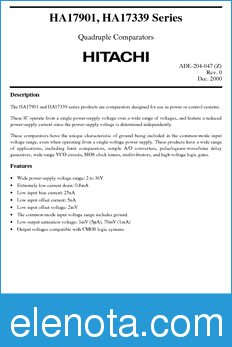 Hitachi HA17901FPK datasheet