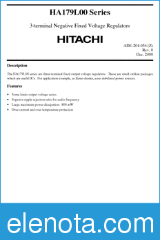 Hitachi HA179L05U datasheet