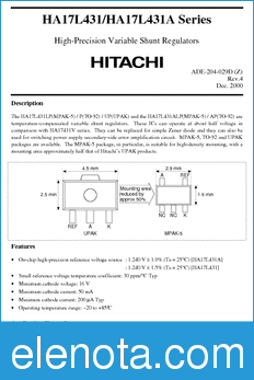 Hitachi HA17L431AP datasheet
